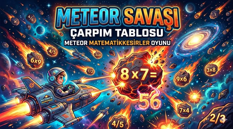 Meteor Savasi - Carpim Tablosu - 4. Sinif Oyunu