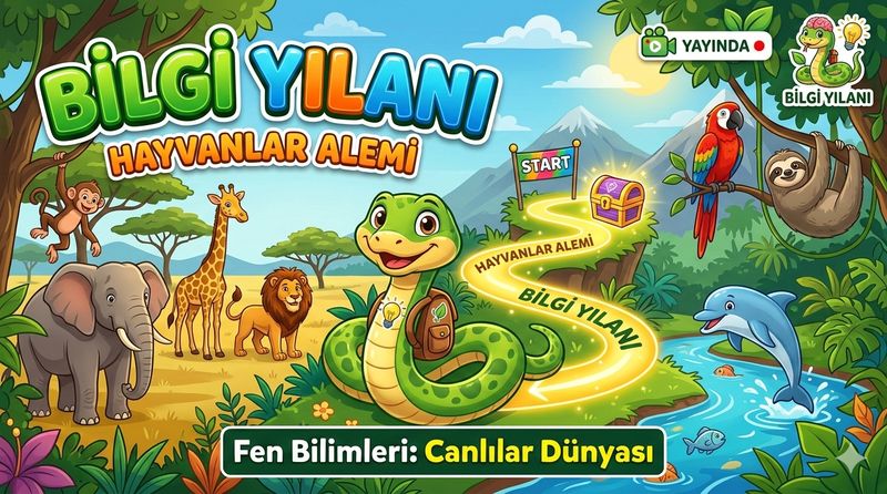 Bilgi Yilani - Hayvanlar Alemi - 2. Sinif Oyunu