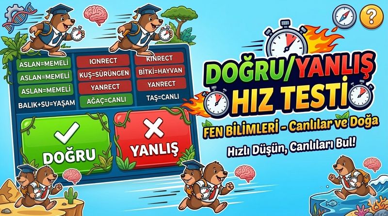 Fen Bilgisi Dogru/Yanlis - 2. Sinif Oyunu