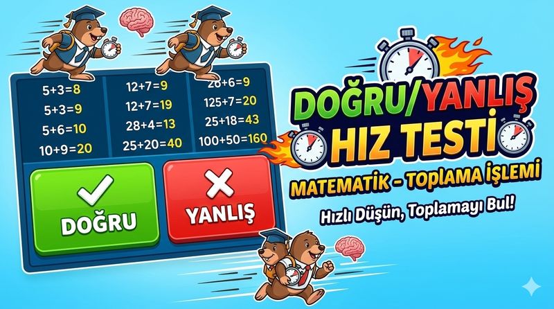 Matematik Dogru/Yanlis - 2. Sinif Oyunu