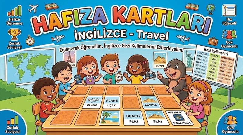 Hafiza Kartlari - Ulke Baskentleri - 3. Sinif Oyunu